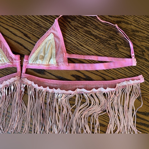 NWT East N West Label sequin Verona bra + Vienna bottoms festival outfit - pink - Picture 7 of 12